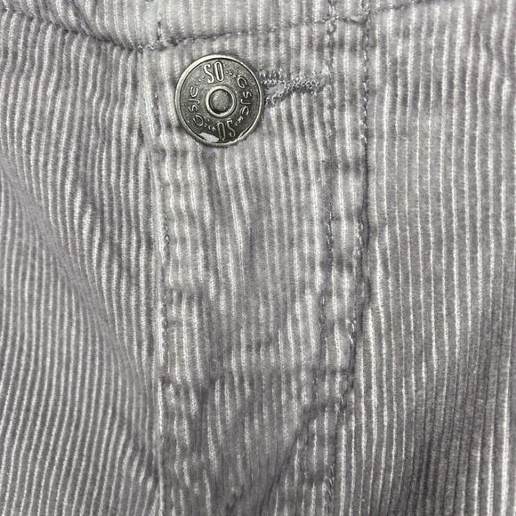 Vintage SO GSJC Corduroy Pants Flare Mid-Rise Y2K Hippie Boho Womens 11 Gray - Picture 8 of 9